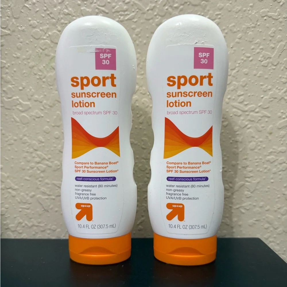 UP&UP Twin Pack Sport Sunscreen Lotion SPF 30, NEW